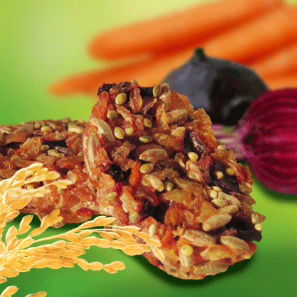 Karotte-Rote-Beete-Reiskräcker